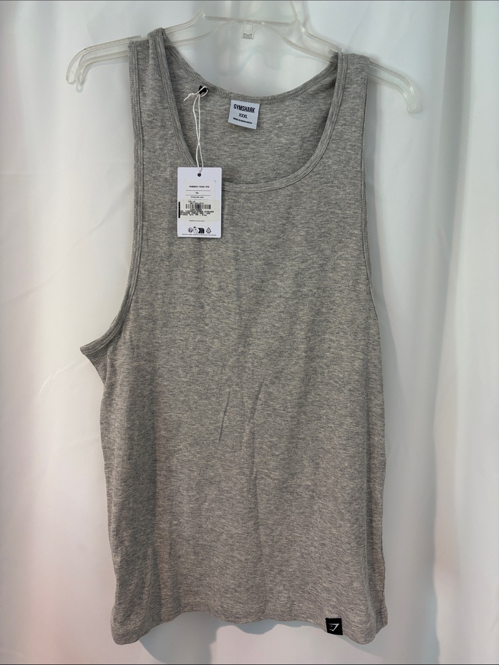 Gymshark Women’s Light Grey Tank Top - Athletic Scoop Neck